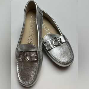 Silver Calvin Klein Loafers